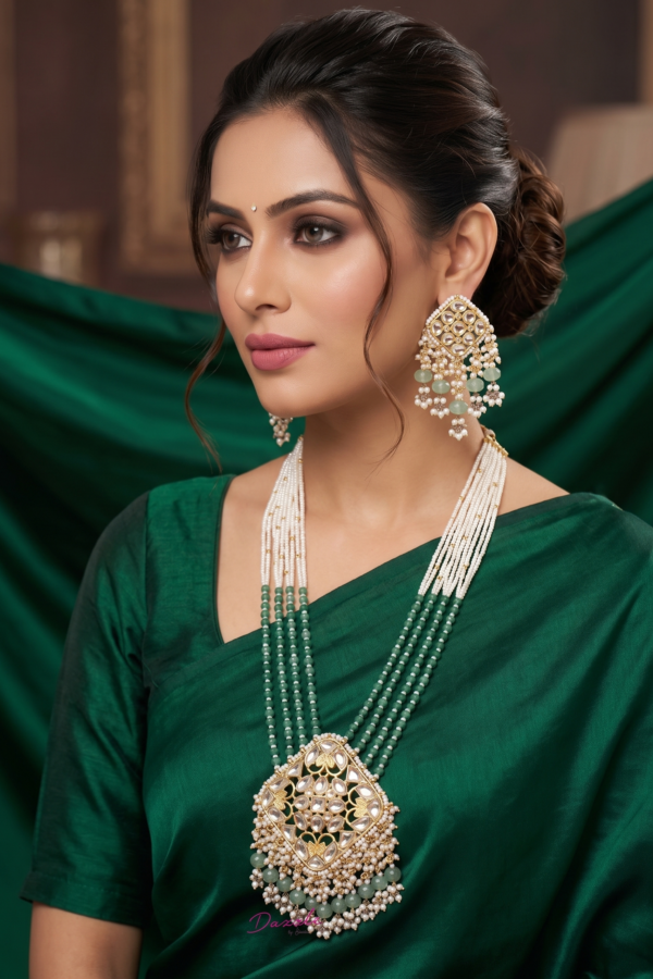 Ahmedabadi Panchi Kundan Necklace Set