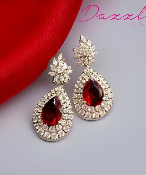 RED-LONG EARRING