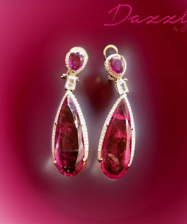 RED-LONG EARRING