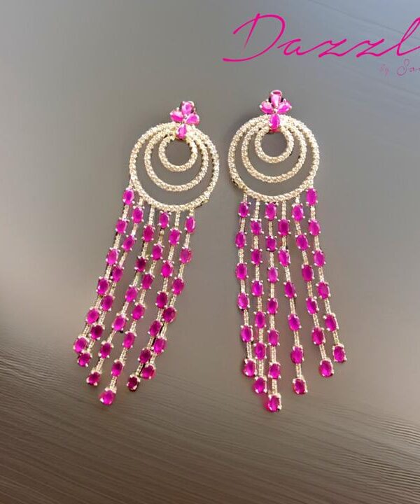 RED-LONG EARRING