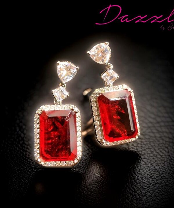 RED-LONG EARRING