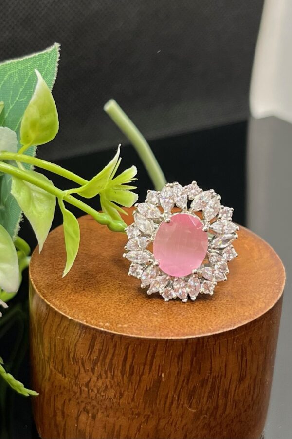 CUBIC ZIRCONIA MADE WITH PINK AD RINGS