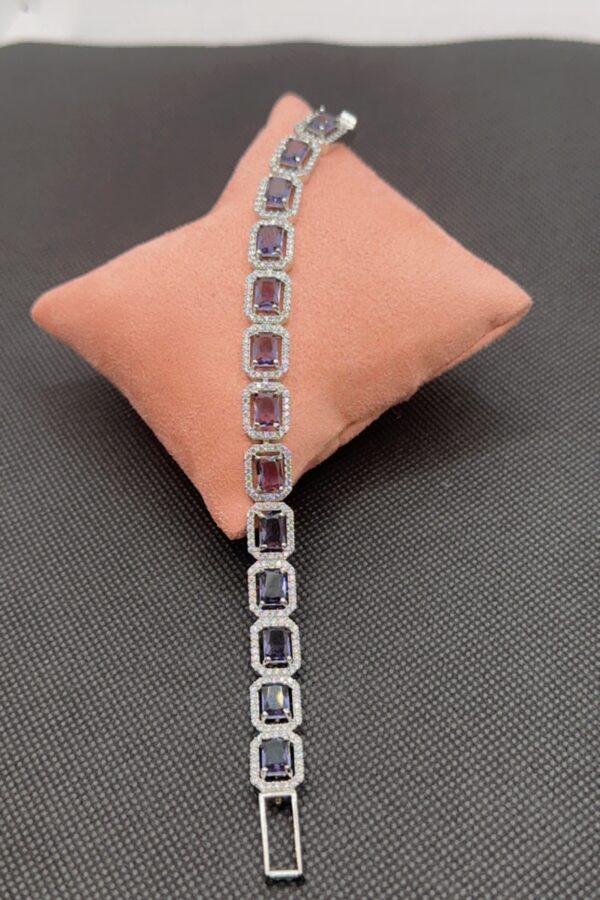 PURPLE AD MADE WITH CUBIC ZIRCONIA BRACELET