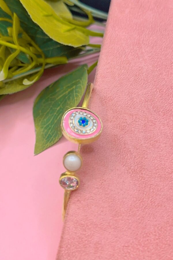 EVIL EYE HANDMADE MADE WITH GOLD-PLATED BRACELET.