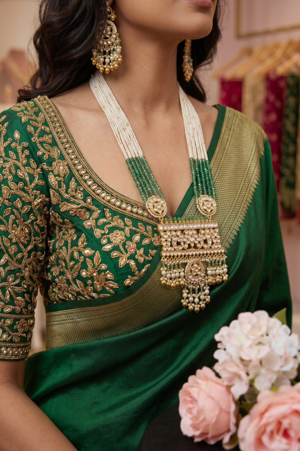 Ahmedabadi Panchi Kundan Necklace Set