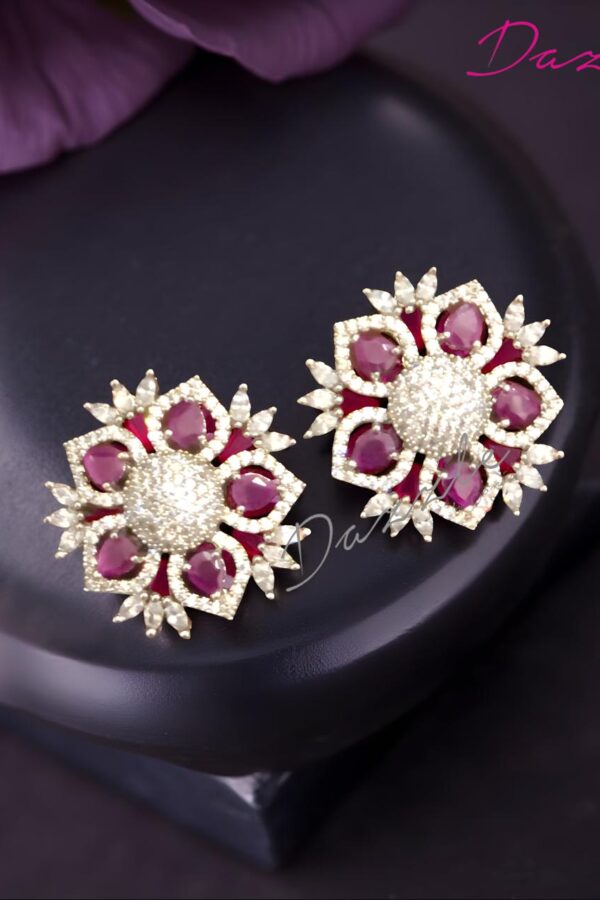 Perfect for every occasion – Add fiery elegance with our Red Zirconia Earrings!