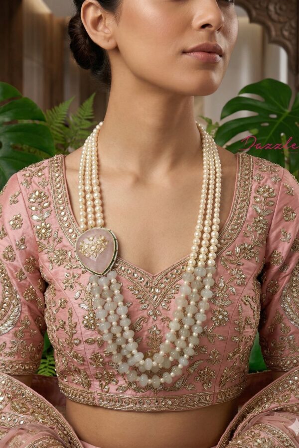 Kundan Meenakari Necklace Rose