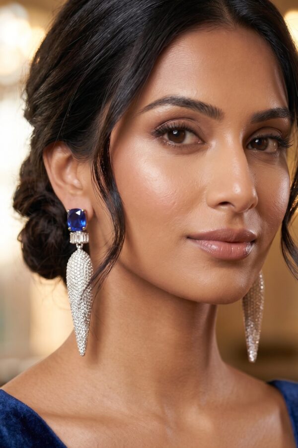 Glamour Glow Blue Earrings