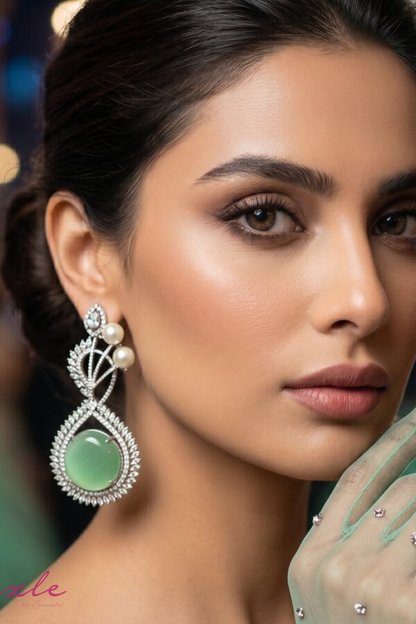 Elegant Mint Drop Earrings