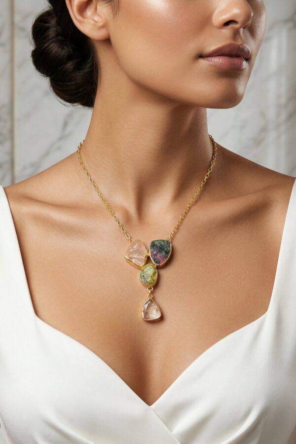 Nature-Inspired Colorful Stone Necklace