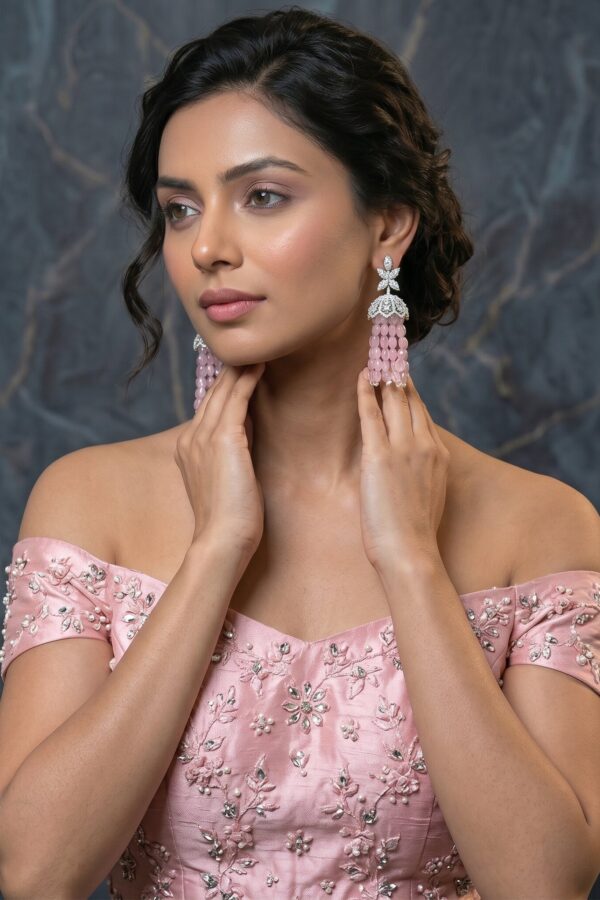 Soft Pink Crystal Earrings