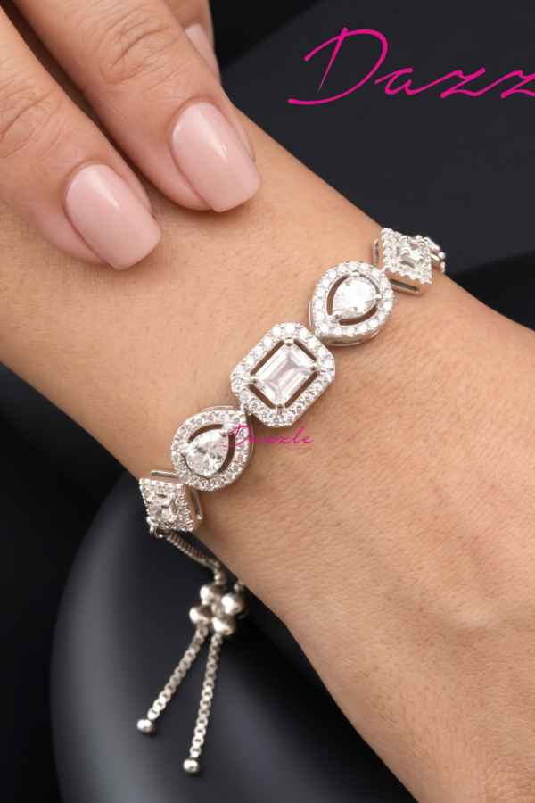 Royal Silver Tennis Bracelet