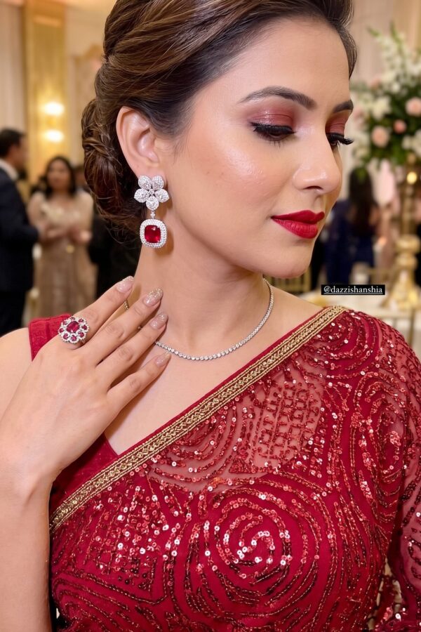 Crimson Luxe Earrings