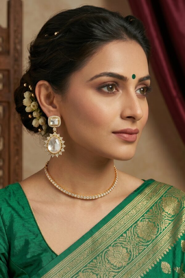 Heritage Polki Statement Earrings