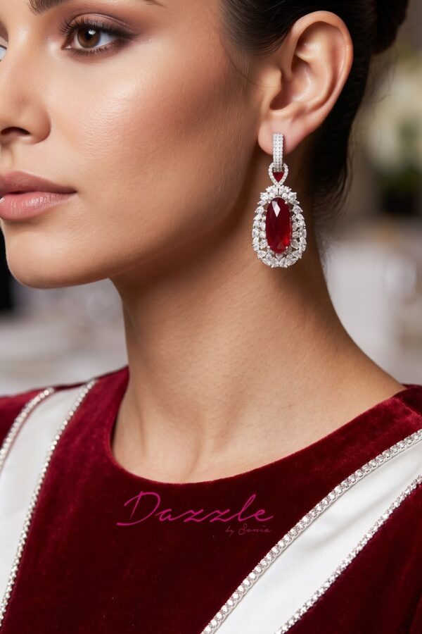 Crimson Spark Earrings
