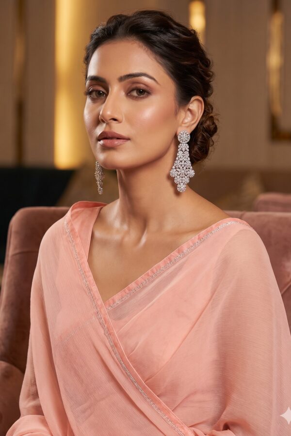 Dazzlebysonia Signature Silver Long Earrings