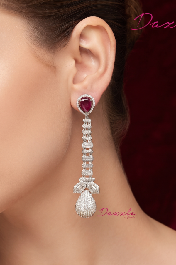 Crimson Spark Earrings