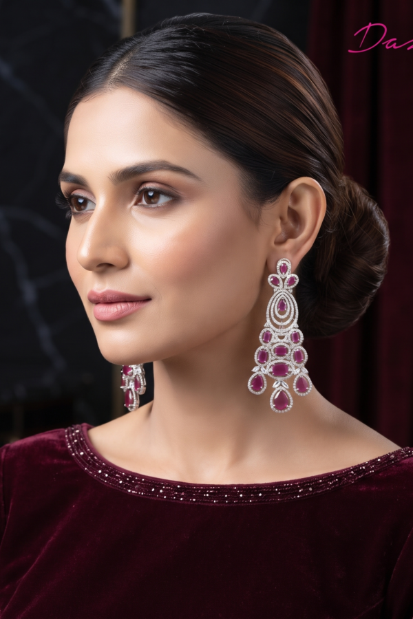 Crimson Spark Earrings