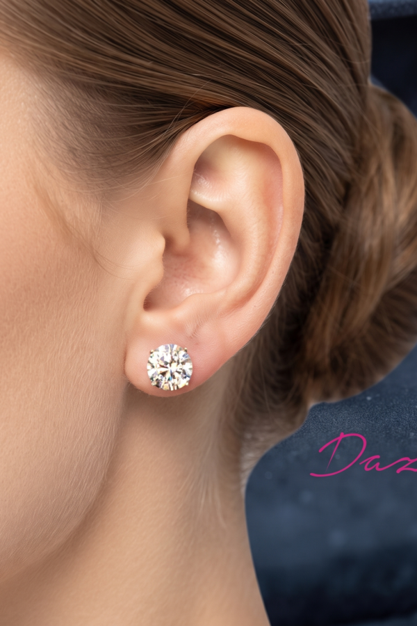Classic Silver Solitaire Studs